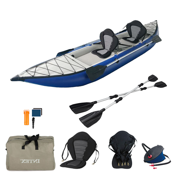 Kayak Tandem Tiup, Kapasitas 2 - Fishing Kayak Paddle ulasan dan harga